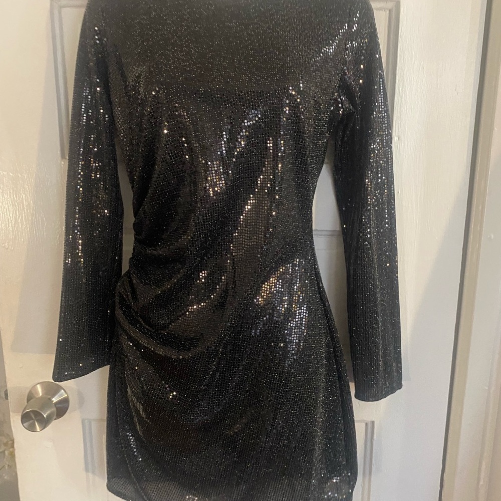 Elegant Black Sequin Dress